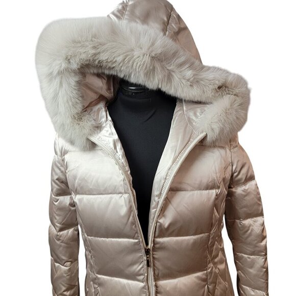 👉 1 Madison Women’s Long Down Coat – XL Winter Puffer with Fox Fur Trim Hood - Picture 4 of 11